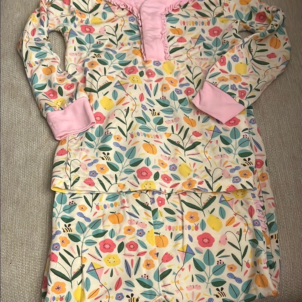Magnetic Me Ashleigh 12/18 Mnths Floral Pajama Set with Pink Accents